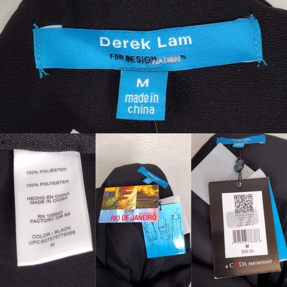 NWT Derek Lam Women's Black Dress Jumpsuit Size M - Picture 15 of 15